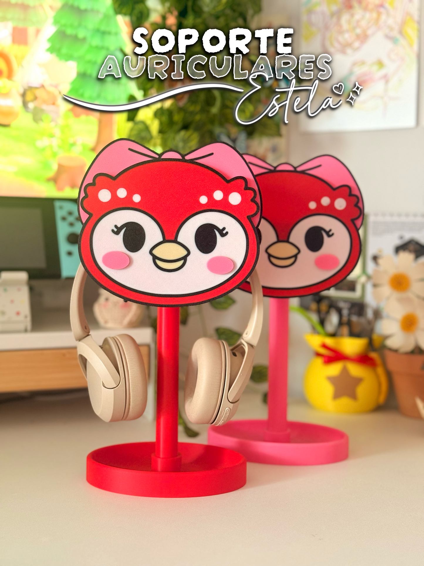 PRE-ORDER Soporte Cascos Estela y Alfombrilla a juego de regalo