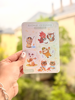 Sticker sheet animal crossing